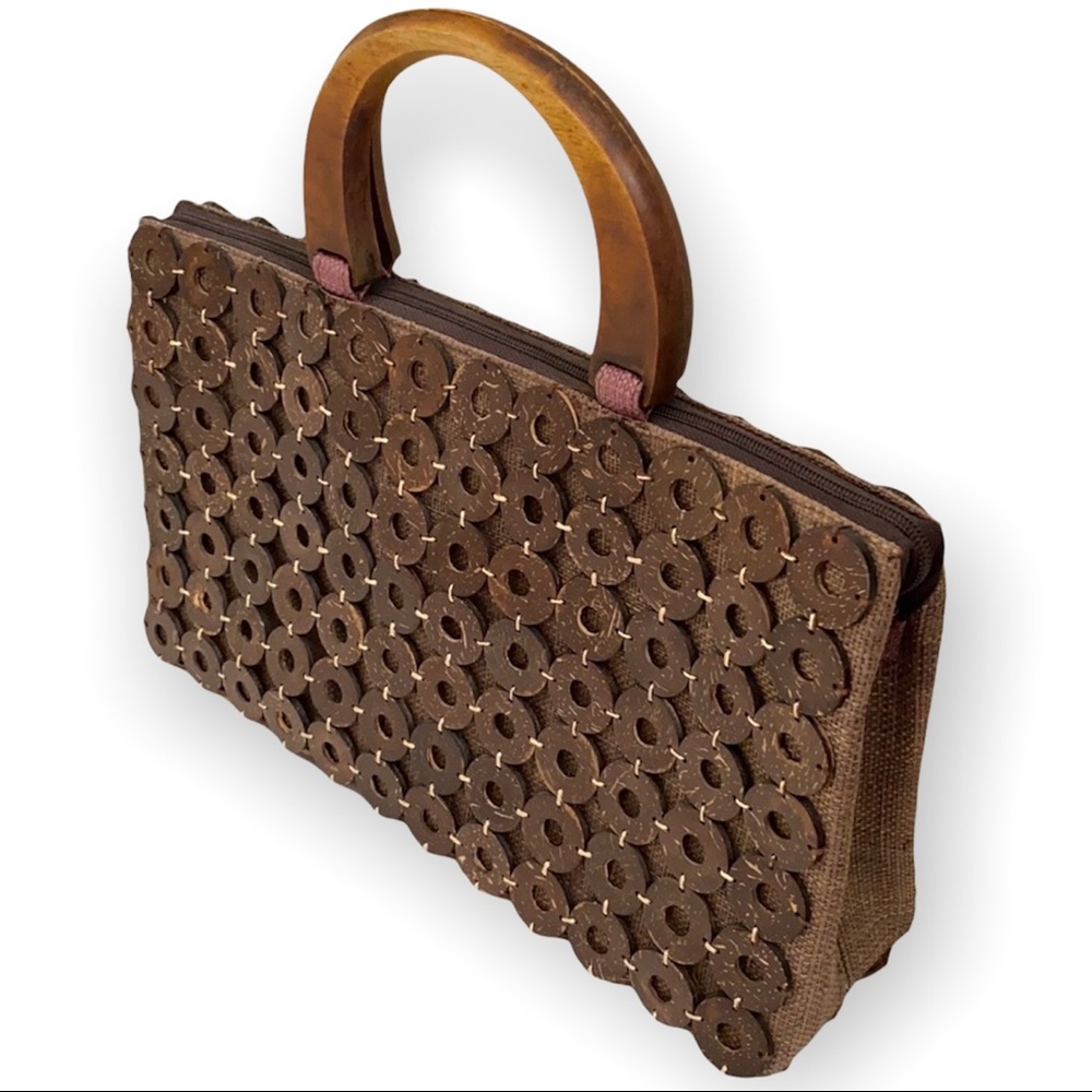 Large Handmade Coconut Shell Hand Bag